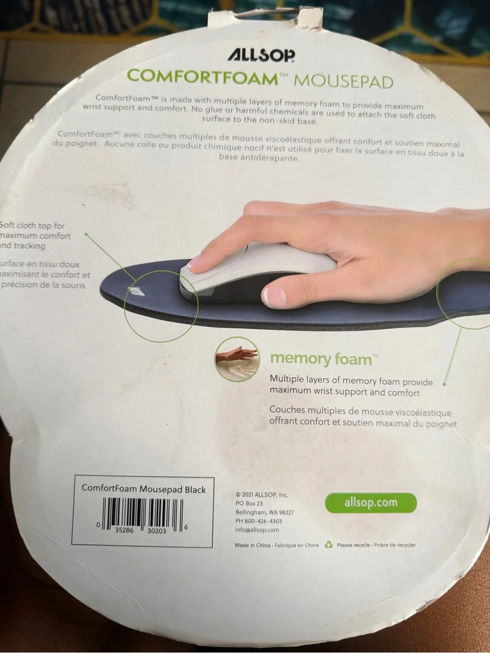 & Other Stories Blue ComfortFoam Mousepad with Wrist Support